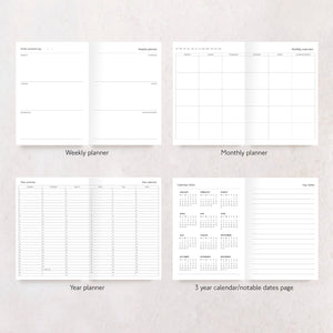 Personalised Weekly Diary Planner | Undated Start Anytime | Week to view | Personalised Gift for Her