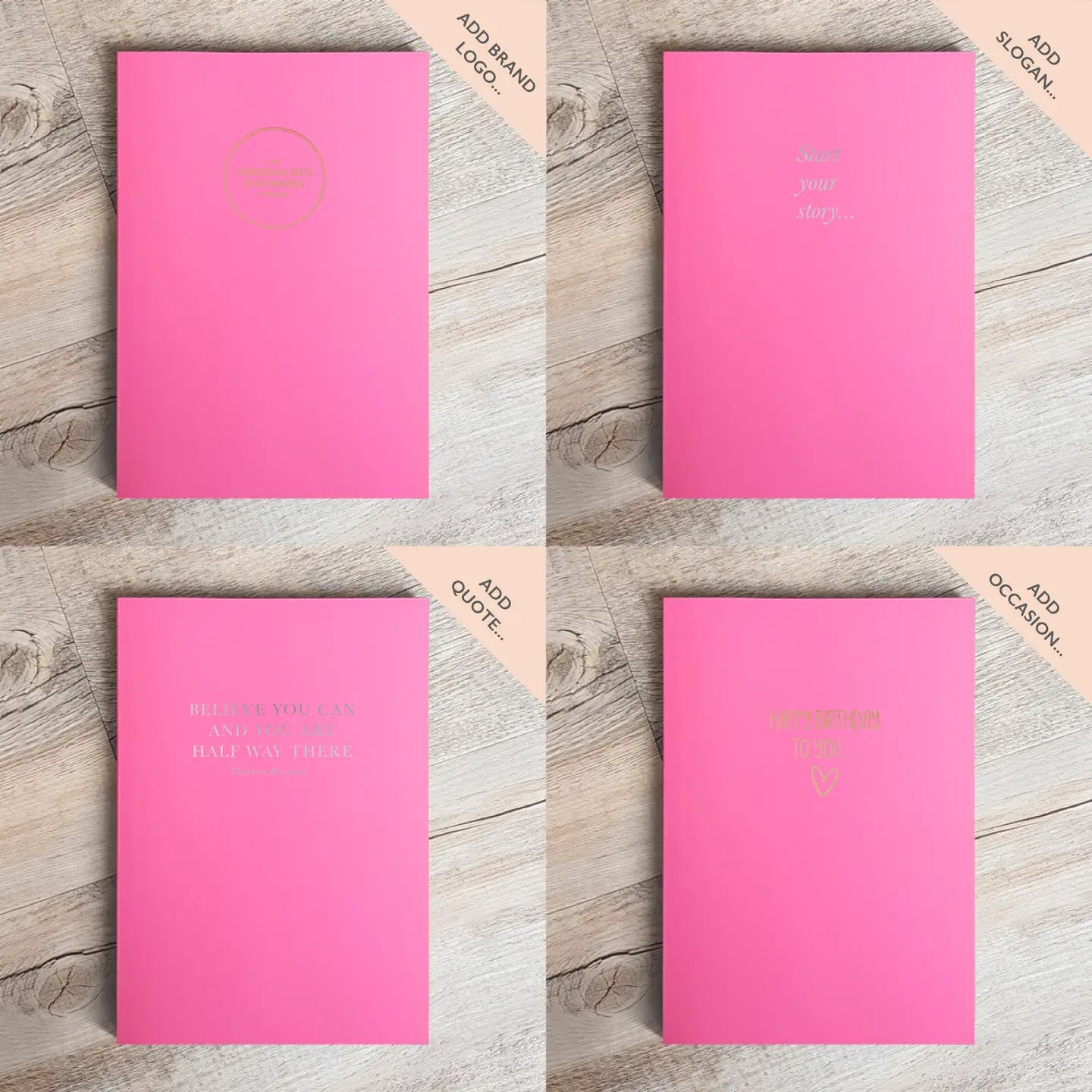 Corporate Event A5 Personalised Premium Lined Notebook - Add your brand logo | Perfect for Event days | Trade shows | Conferences