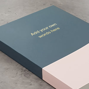 Add your own words | A5 Personalised Undated Weekly Diary | Undated Start Anytime | Gold Foiling | Bespoke Stationery