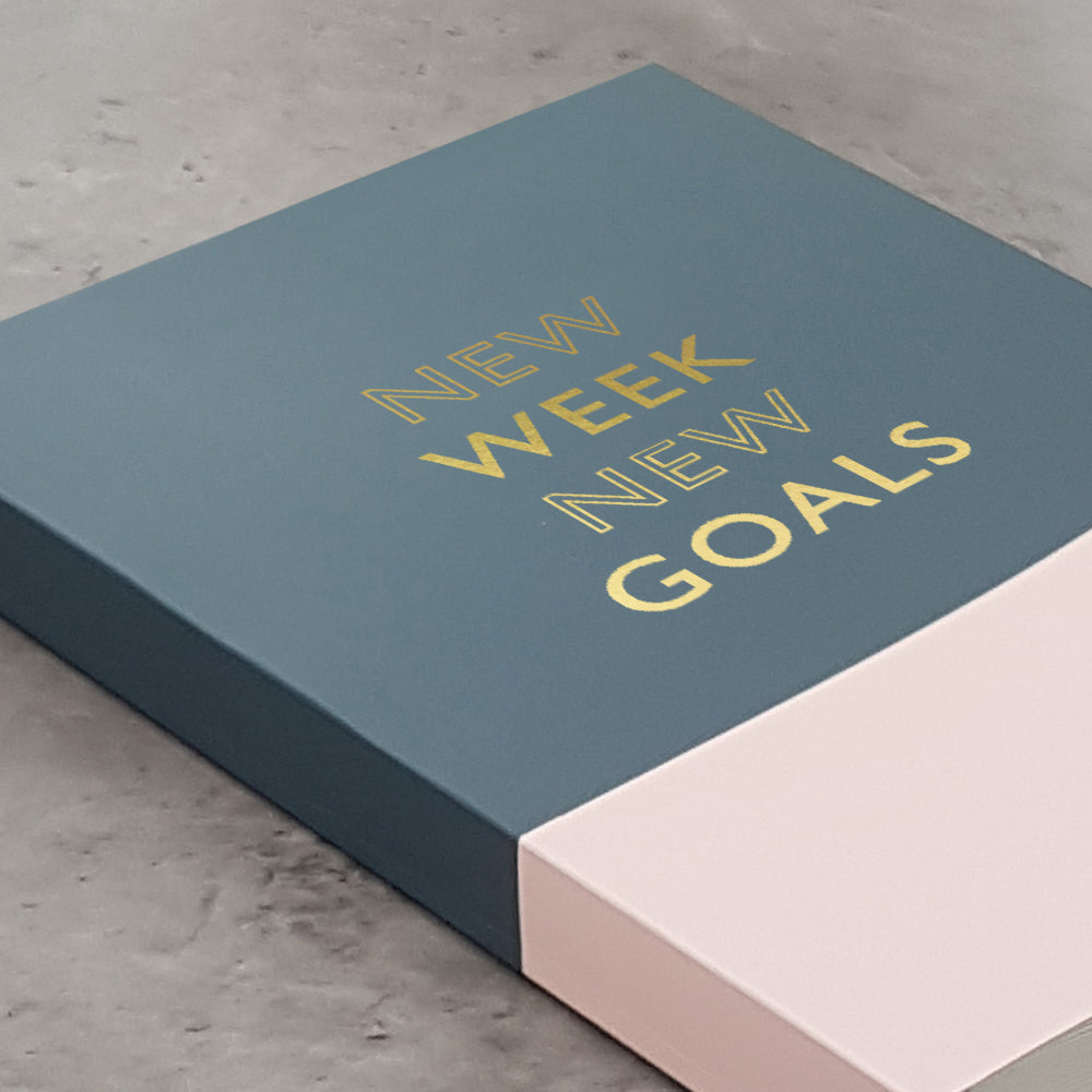 Personalised Weekly Diary Planner "New Week New Goals" | Journal | Undated Start Anytime | Academic & Annual | Week to view | Monthly Calendars | Gift for Her