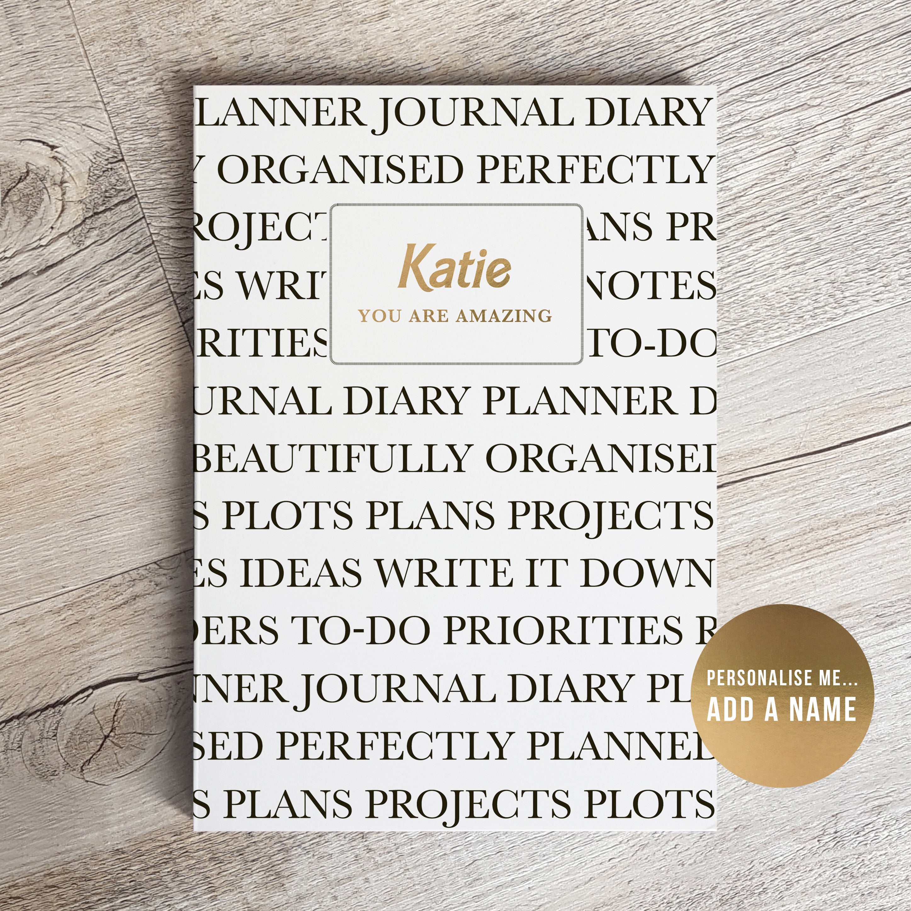 Personalised Weekly Diary Planner 