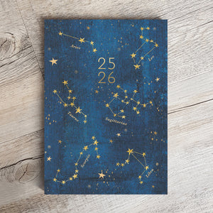 Weekly Diary Planner "25/26" | Undated Start Anytime | Week to view | Zodiac Star sign | Gift for Her