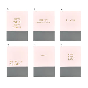 Weekly Diary Planner "Perfectly Planned" | Undated Start Anytime | Week to view | Gift for Her