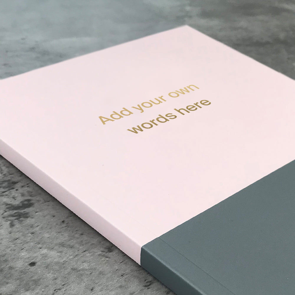 Add your own words | A5 Personalised Undated Weekly Diary | Undated Start Anytime | Gold Foiling | Bespoke Stationery