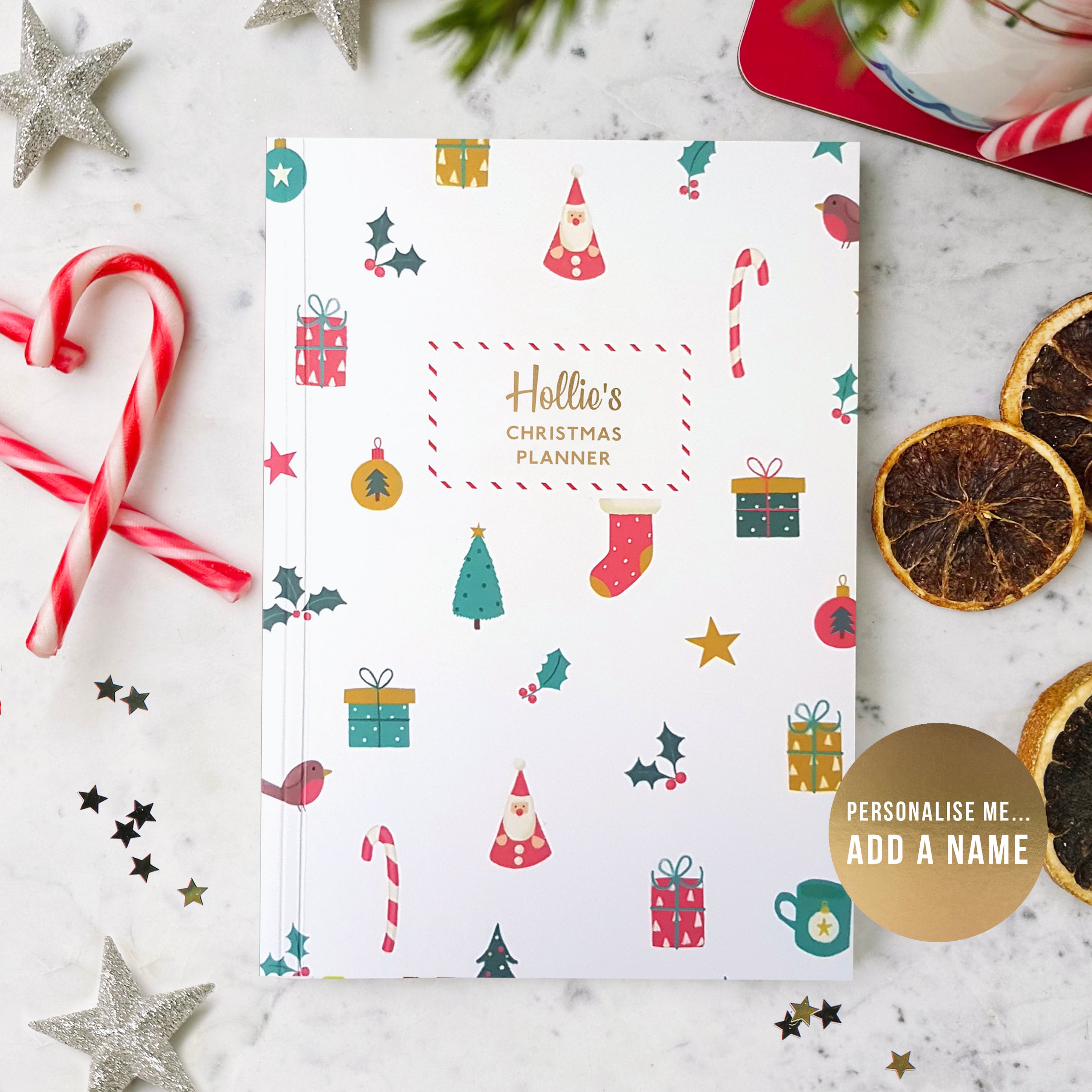 Personalised Christmas Planner Journal | Personalisation Gift for Her