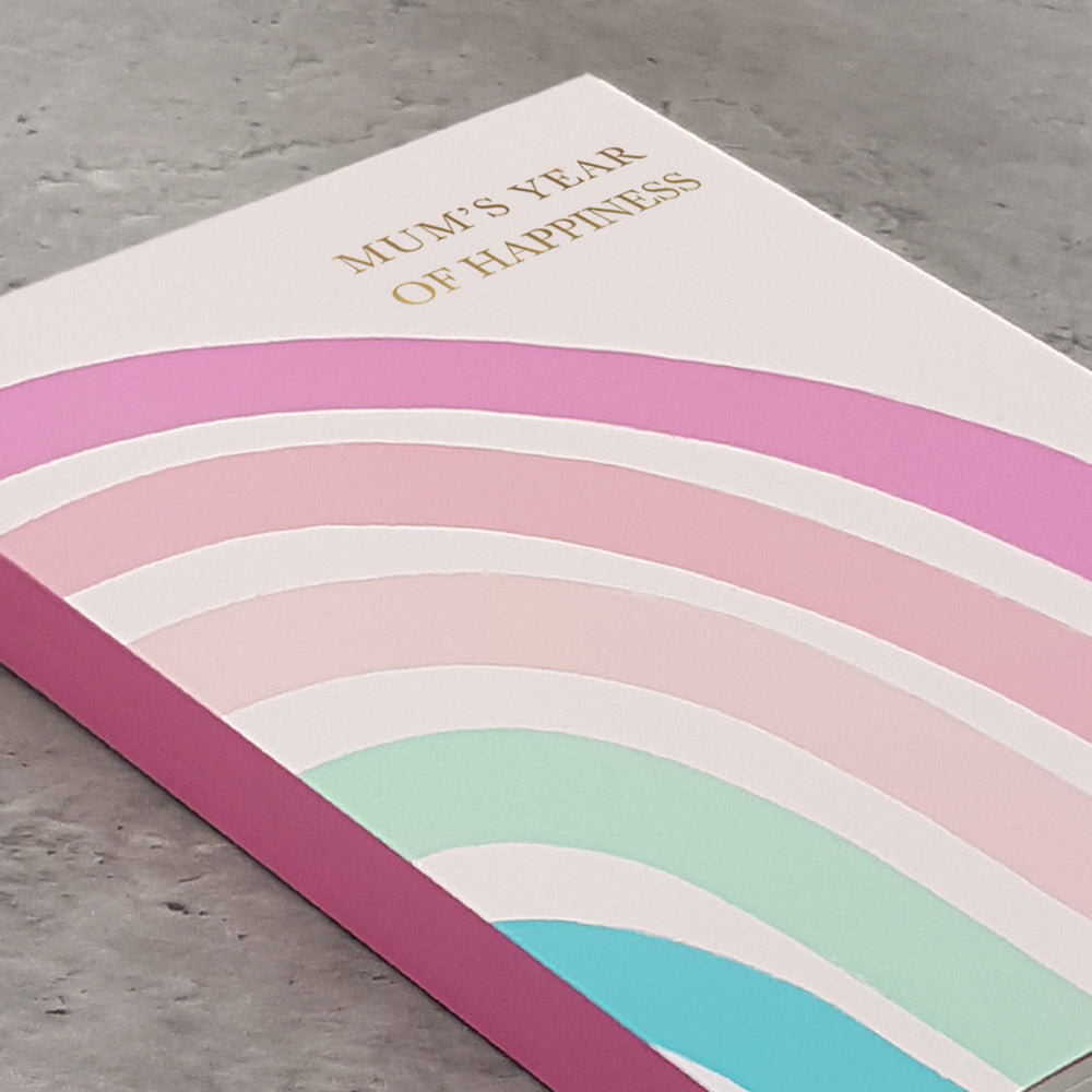 Happiness Journal "Mum's Year of Happiness" | Undated Start Anytime | Day to Page | Mindful & Wellbeing | Rainbow Design