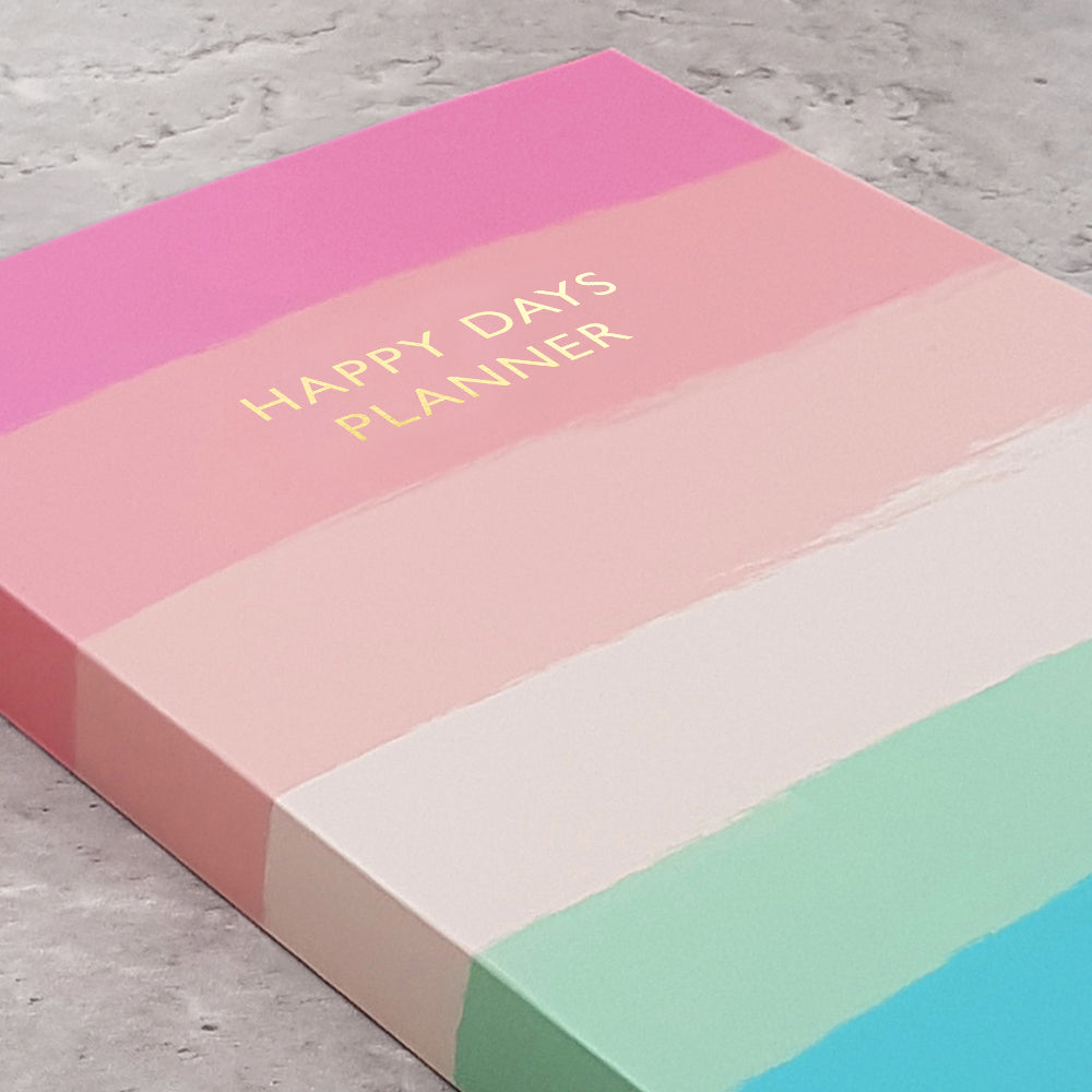Personalised Happiness Journal | Add any words... Undated Start Anytime | Mindful & Wellbeing | Rainbow Design | Personalisation Gift for Her