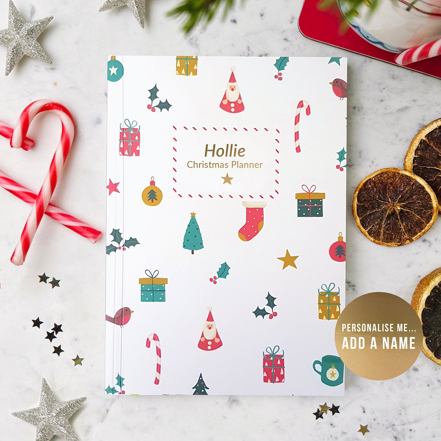 Personalised Christmas Planner Journal | Personalisation Gift for Her