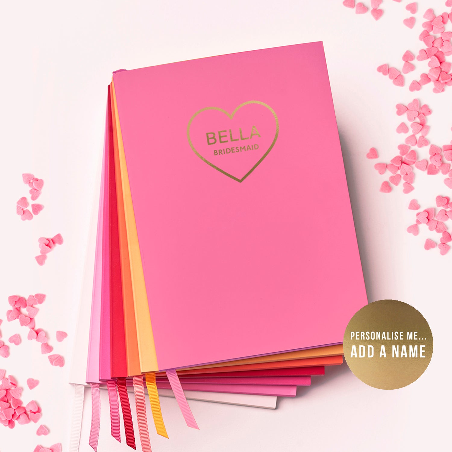 Personalised Bridesmaid A5 Notebook - Add a name | Bridesmaid | Maid of Honour | Personalised Gift for her | Wedding Planning