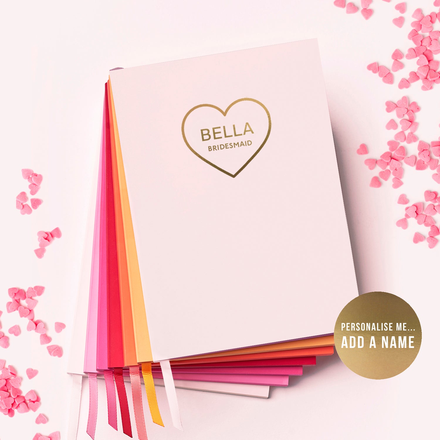 Personalised Bridesmaid A5 Notebook - Add a name | Bridesmaid | Maid of Honour | Personalised Gift for her | Wedding Planning