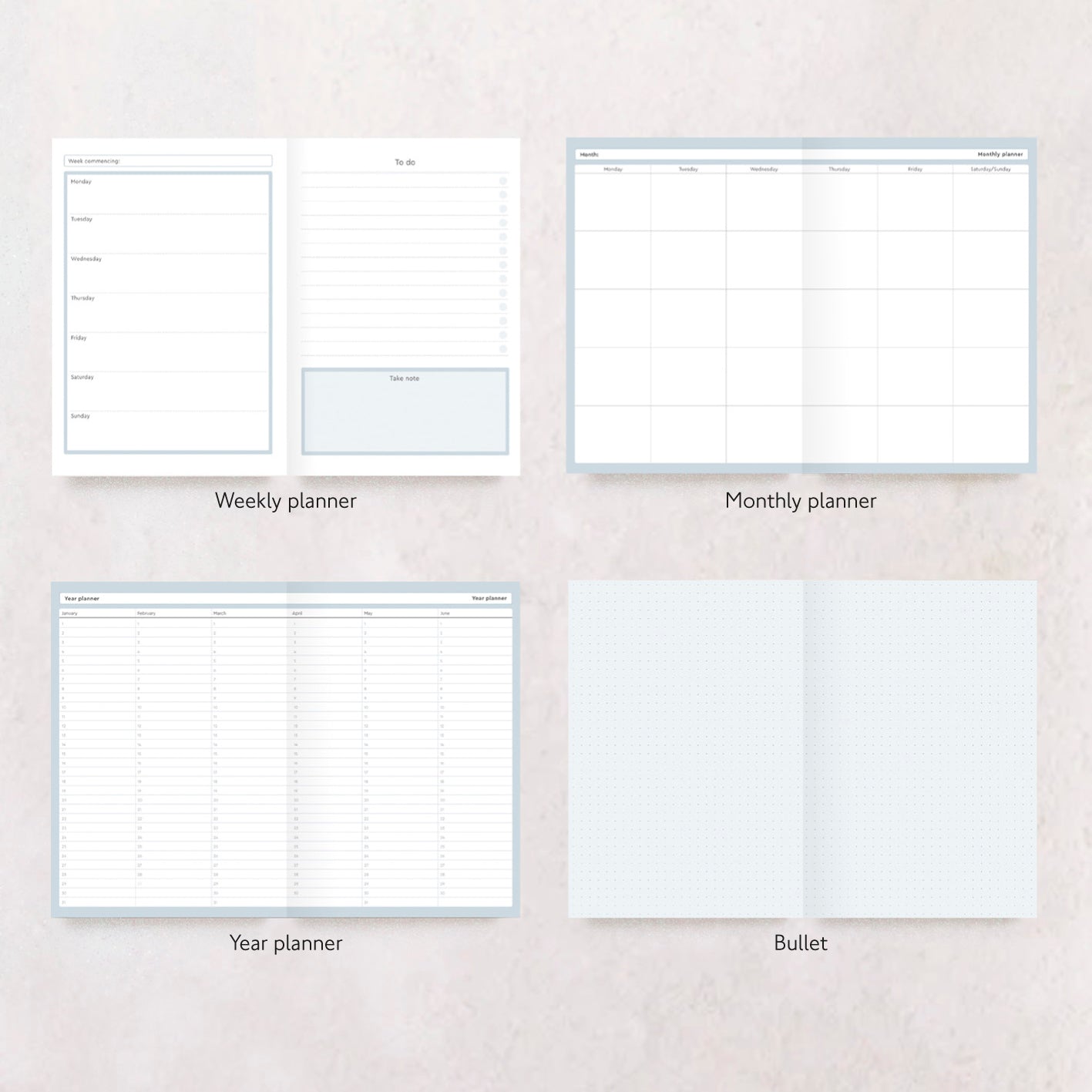 Weekly Diary Planner "My Master Plan" | Undated Start Anytime | Week to view | Monthly Calendars | Gift for Her