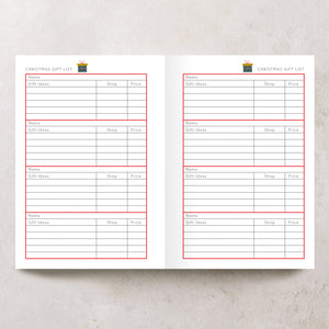 Personalised Christmas Planner Journal | Personalisation Gift for Her