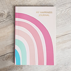 Happiness Journal "A Year of Happiness" | Undated Start Anytime | Day to Page | Mindful & Wellbeing | Rainbow Design