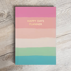 Happiness Journal "My Happiness Journal" | Undated Start Anytime | Day to Page | Mindful & Wellbeing | Rainbow Stripe