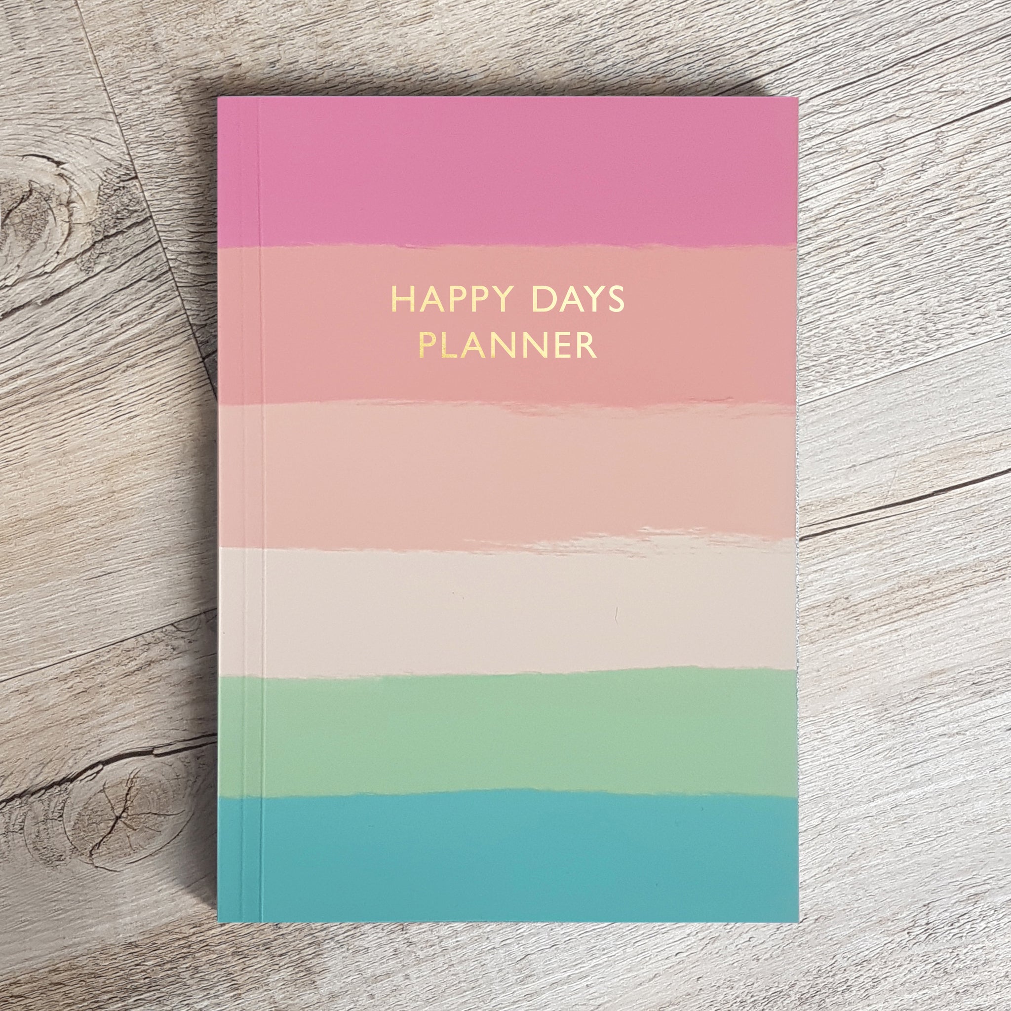 Happiness Journal "365" | Undated Start Anytime | Day to Page | Mindful & Wellbeing | Rainbow Stripe