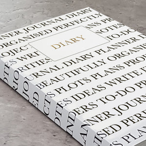 Weekly Diary Planner "Diary" | Undated Start Anytime | Week to view | Typo | Gift for Her
