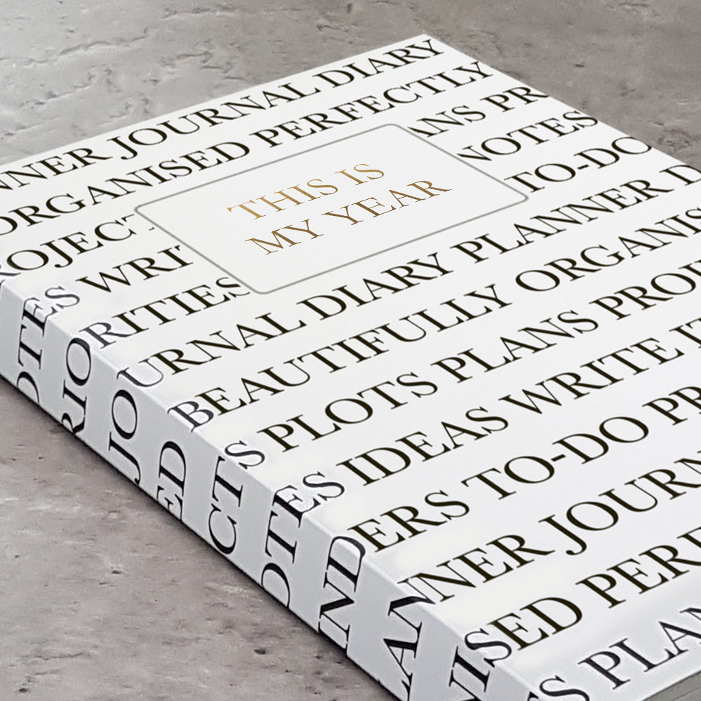 Weekly Diary Planner "This is my Year" | Undated Start Anytime | Week to view | Typo | Gift for Her