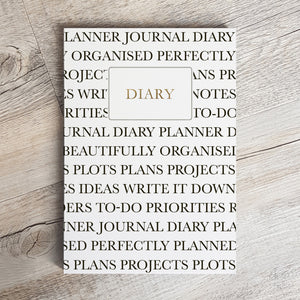 Weekly Diary Planner "365" | Undated Start Anytime | Week to view | Typo | Gift for Her